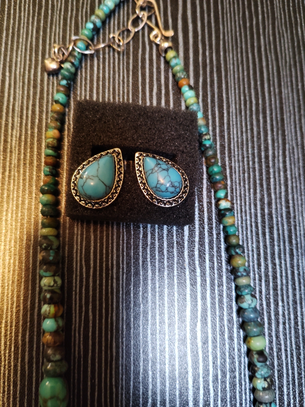 Turquoise Earrings and Necklace Set